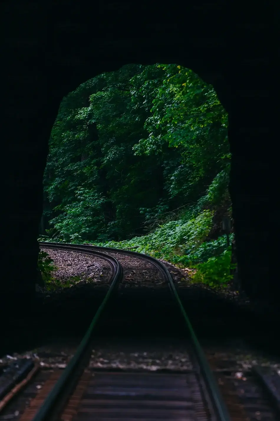 Natural Tunnel State Park Tunnel Entrance at Track Level