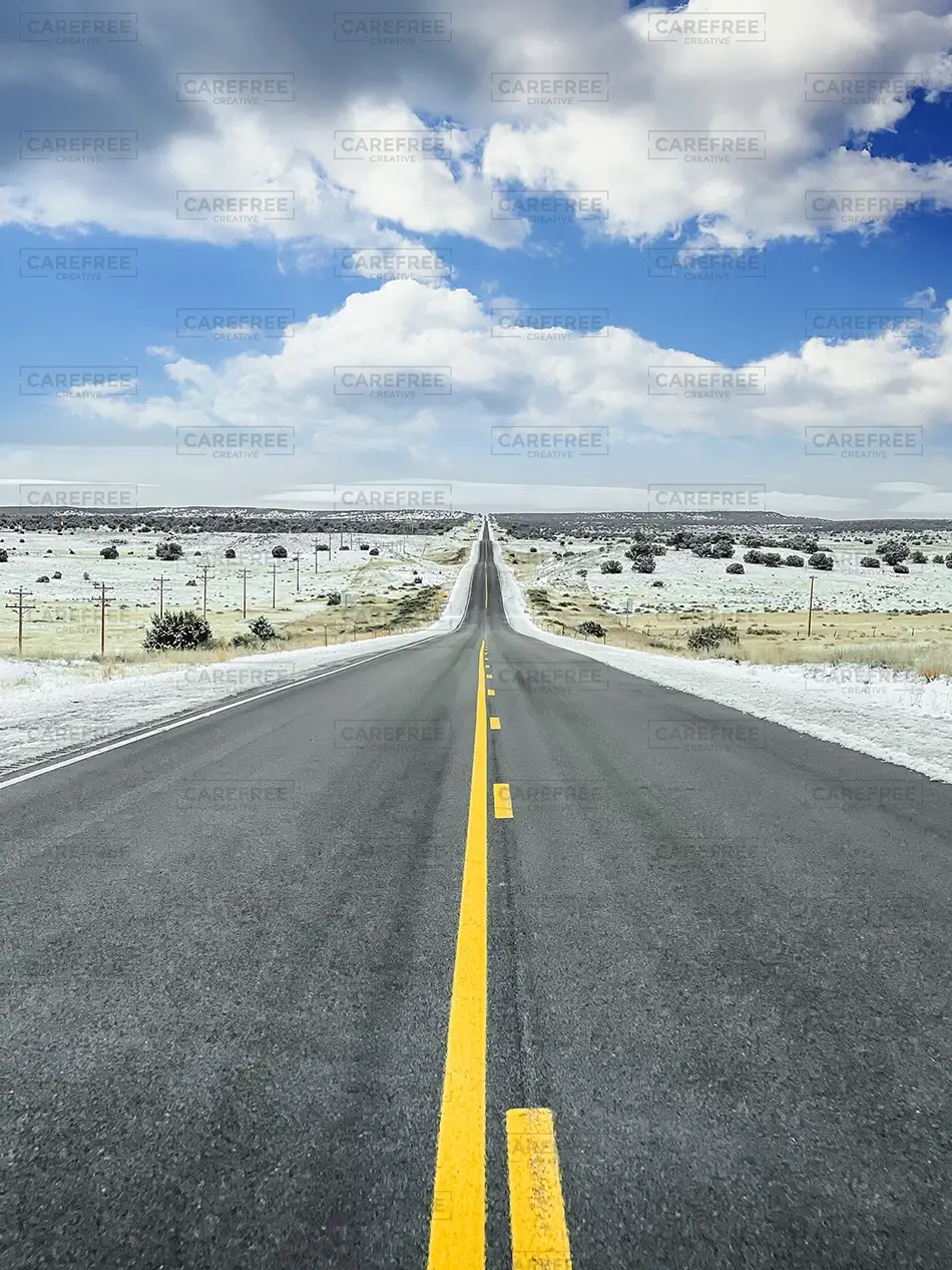 New Mexico Snowy Desert Highway, New Mexico · United States