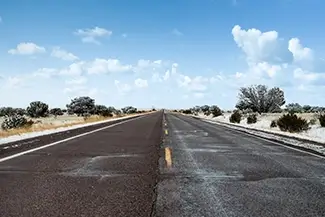 New Mexico Empty Desert Highway, New Mexico