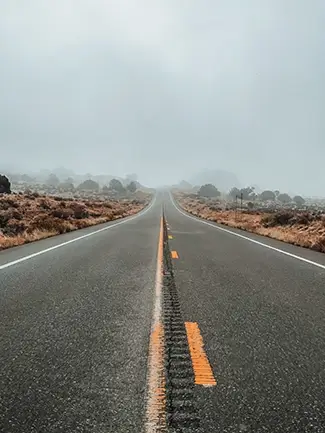New Mexico Foggy Desert Highway, New Mexico