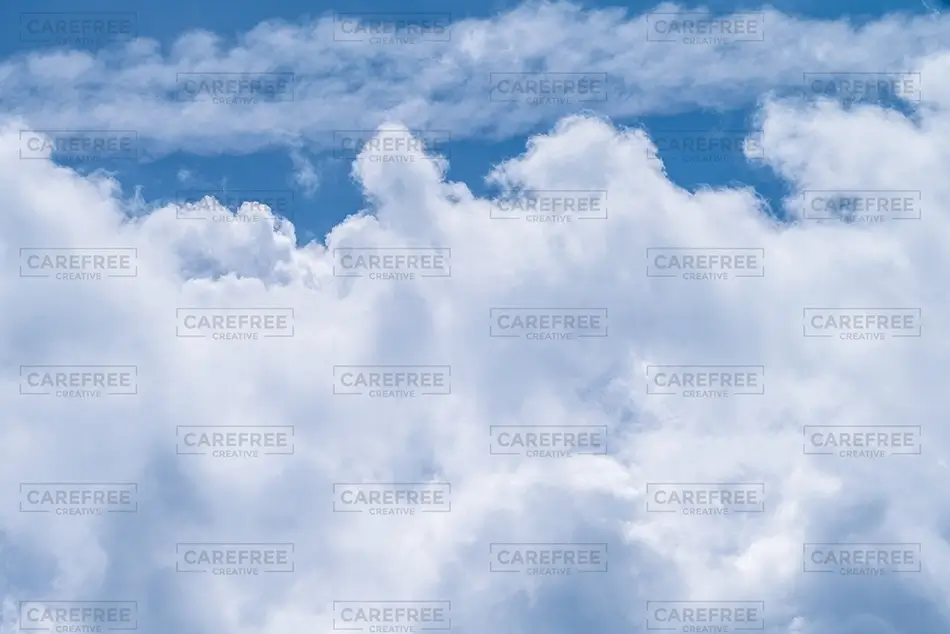 New York Bright Blue Sky with Fluffy Clouds, New York · United States
