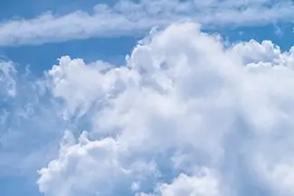 New York Clear Blue Sky with White Clouds, New York