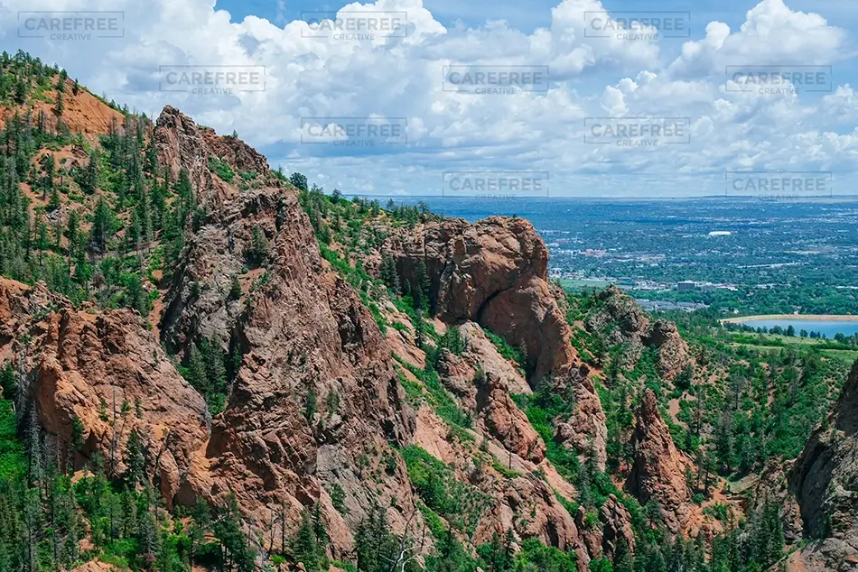 North Cheyenne Canon Park Rocky Landscape, Colorado Springs, Colorado · United States