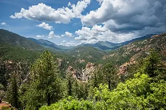 North Cheyenne Canon Park Scenic Mountain Landscape, Colorado Springs, Colorado