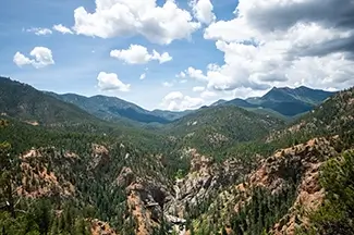 North Cheyenne Canon Park Scenic Mountain View, Colorado Springs, Colorado