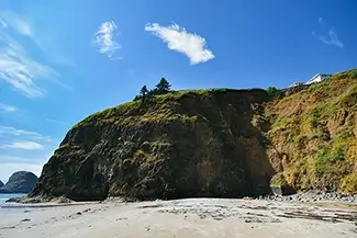 Oceanside Beach Golden Sands and Towering Cliffs, Oceanside, Oregon