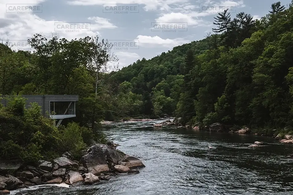 Ohiopyle State Park River Vista with Observation Deck