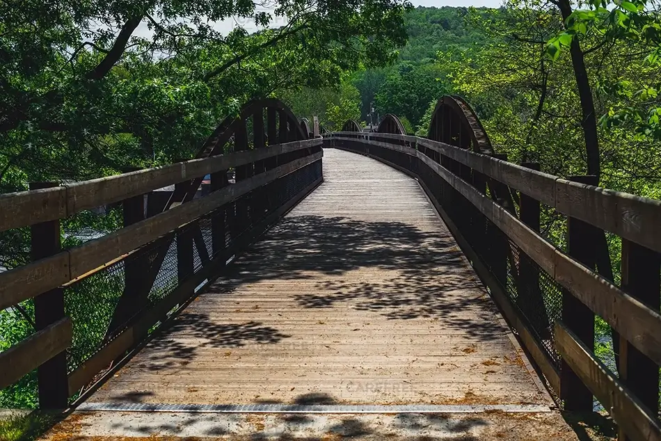 Ohiopyle State Park Wooden Bridge Pathway