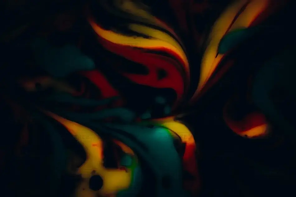 Neon Rorschach Abstract