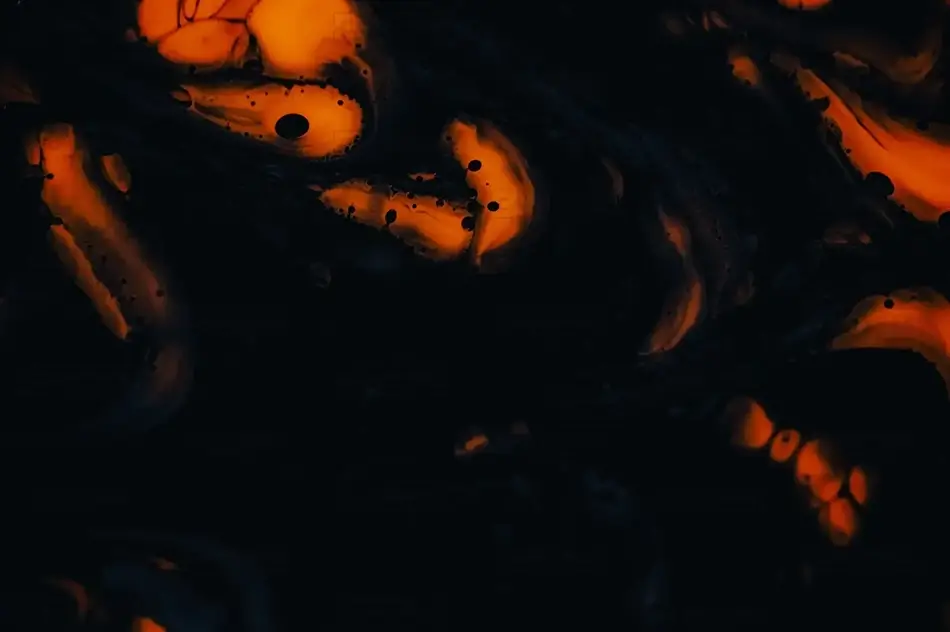 Obsidian and Gold Swirl Abstract