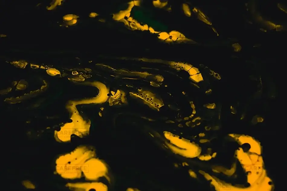Golden Inferno Abstract