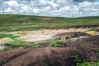 Paint Mines Interpretive Park Colorful Landscape with Rolling Hills, Calhan, Colorado