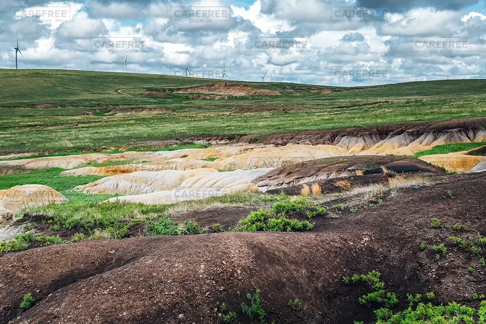 Paint Mines Interpretive Park Colorful Landscape with Rolling Hills, Calhan, Colorado · United States