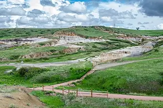 Paint Mines Interpretive Park Scenic Green Landscape, Calhan, Colorado