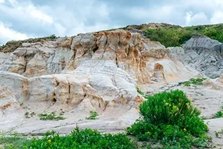 Paint Mines Interpretive Park Colorful Rock Formations and Greenery, Calhan, Colorado