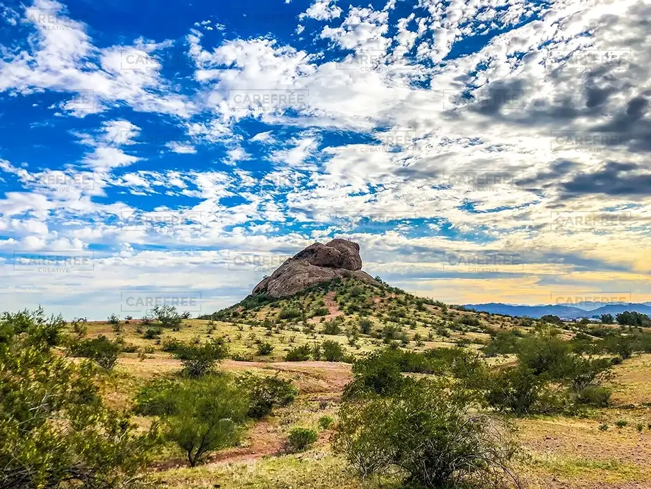 Papago Park Green Field and Sky, Phoenix, Arizona · United States