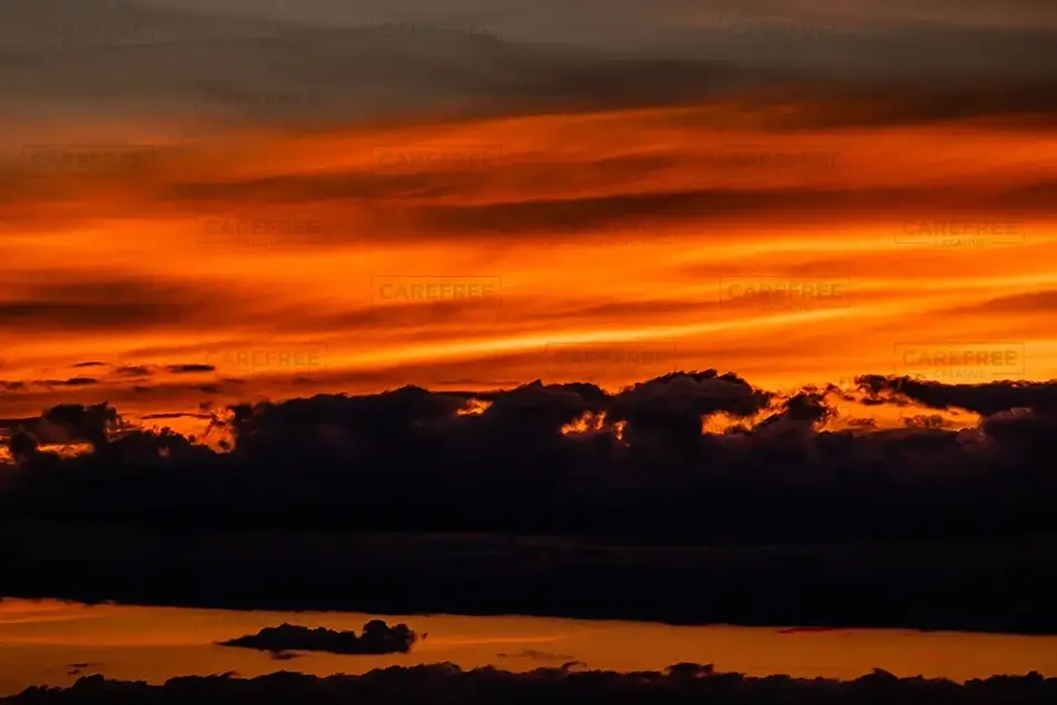 Peaks Island Orange Sunset Clouds, Peaks Island, Maine · United States