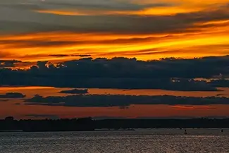 Peaks Island Sunset Over Portland Harbor, Peaks Island, Maine