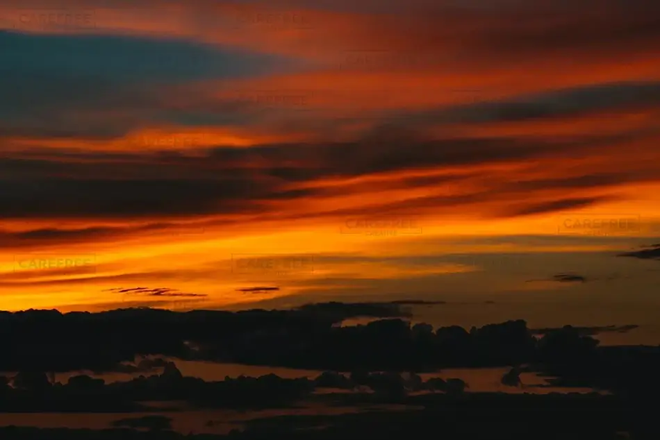 Peaks Island Dark Orange Blue Sunset, Peaks Island, Maine · United States