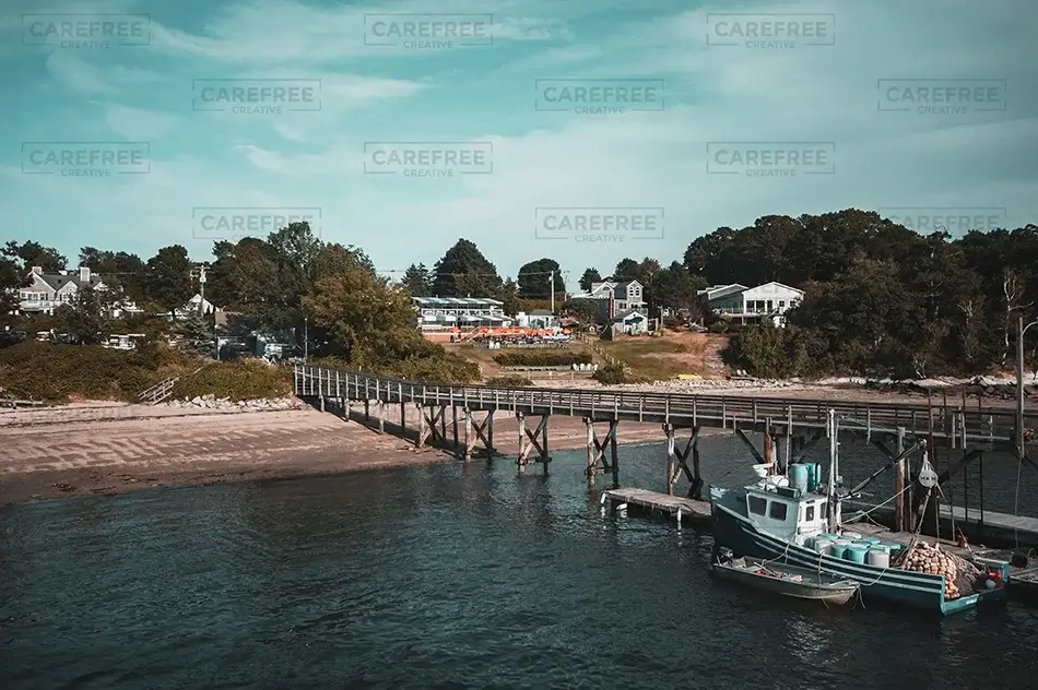Peaks Island Docked Boats, Peaks Island, Maine · United States