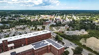 Pepperell Mills Saco Overlooking Downtown, Saco, Maine