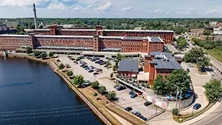 Pepperell Mills Saco Overview by the River, Saco, Maine