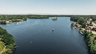 Pepperell Mills Saco Riverside Aerial, Saco, Maine