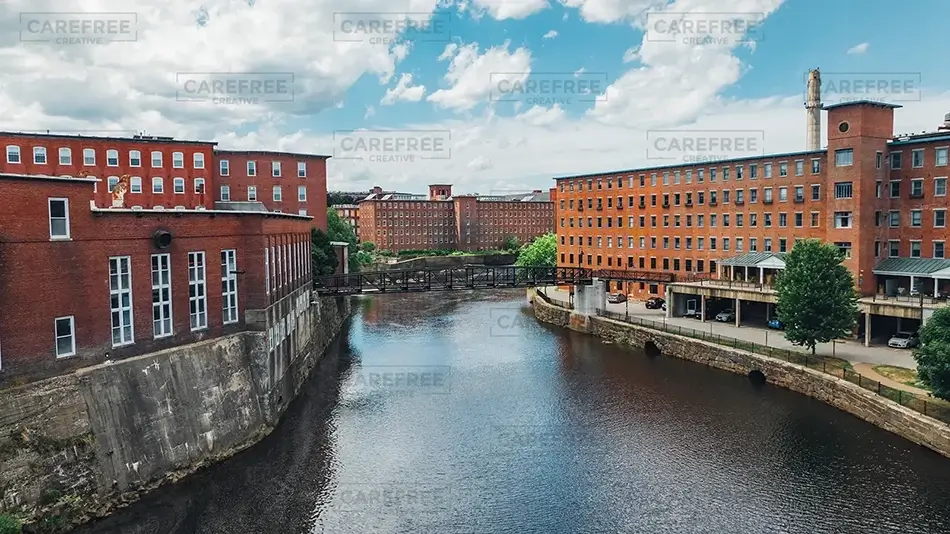 Pepperell Mills Saco Industrial Architecture, Saco, Maine · United States