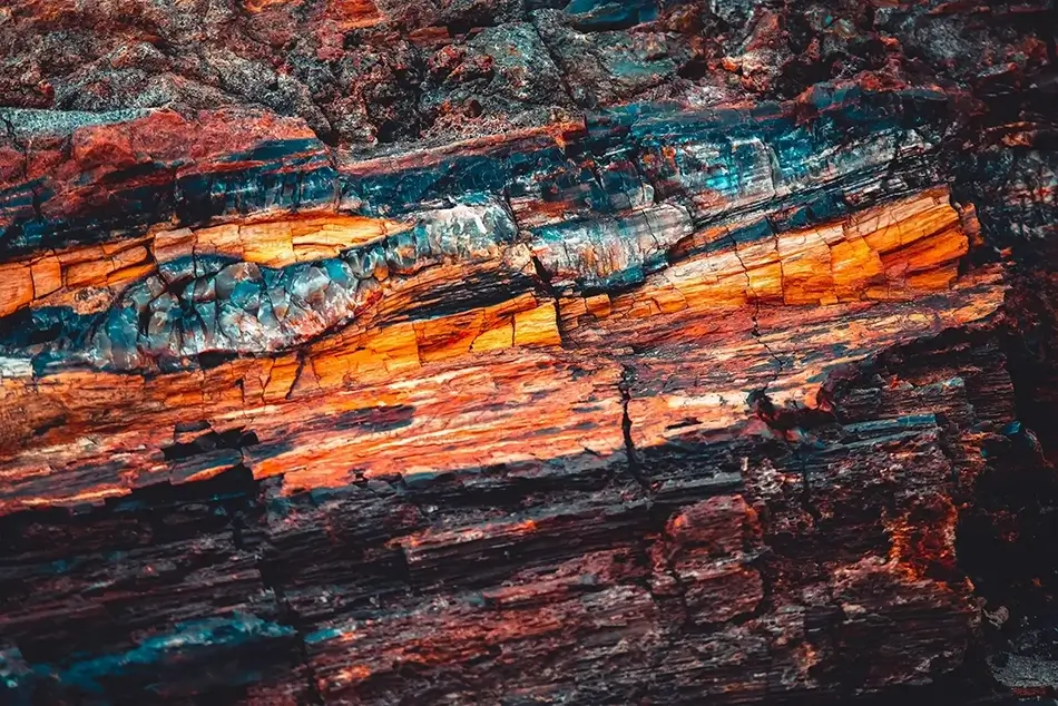 Petrified Forest National Park Cinnabar and Cobalt Ribbons, Arizona · United States