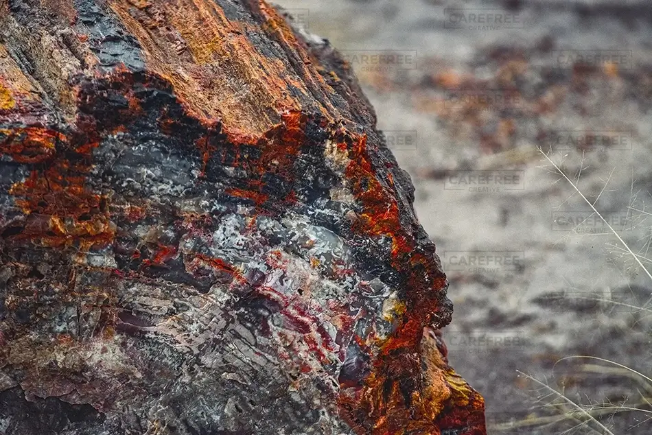 Petrified Forest National Park Burnt Sienna Log Section, Arizona · United States