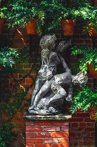 Phipps Conservatory Bronze Angel Botanical Wall, Pittsburgh, Pennsylvania