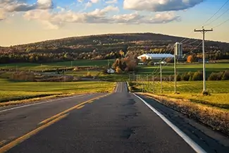 Quebec Scenic Rural Road Landscape, Quebec