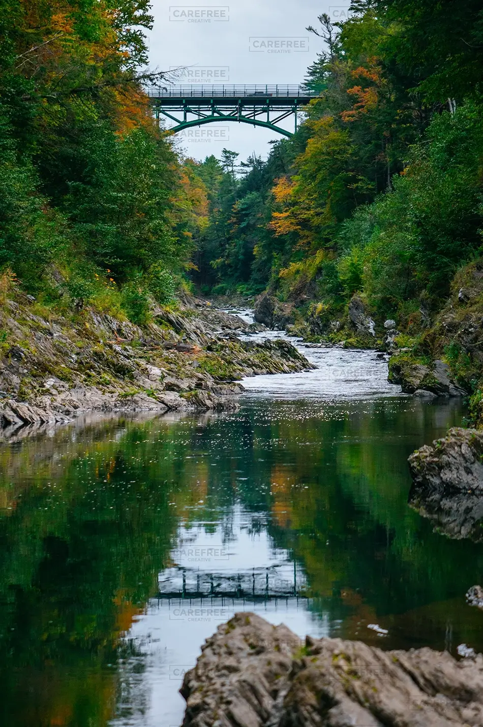Quechee Gorge Steel Arch Bridge, Hartford, Vermont · United States