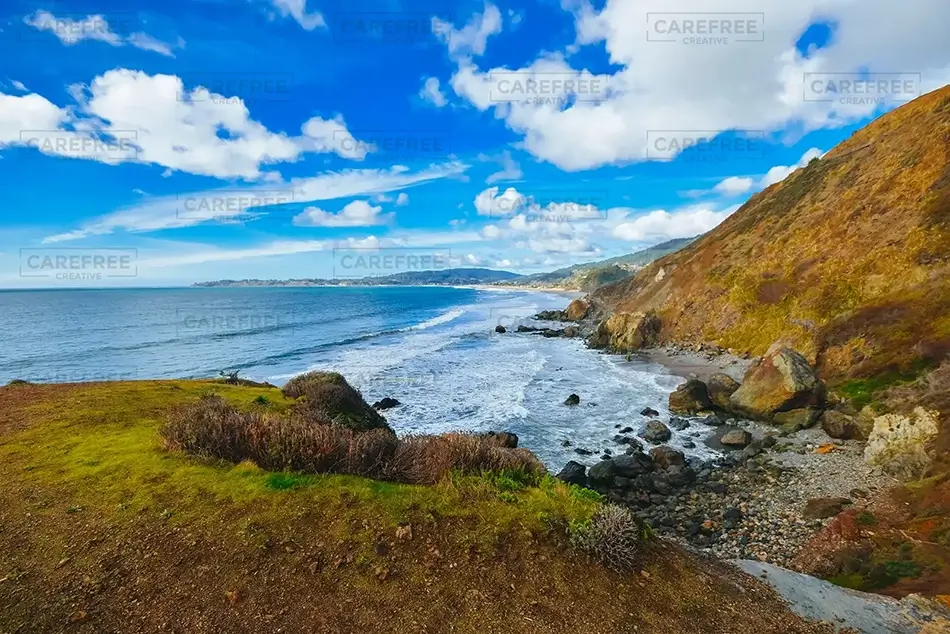 Red Rock Beach Coastal Panorama, Stinson Beach, California · United States
