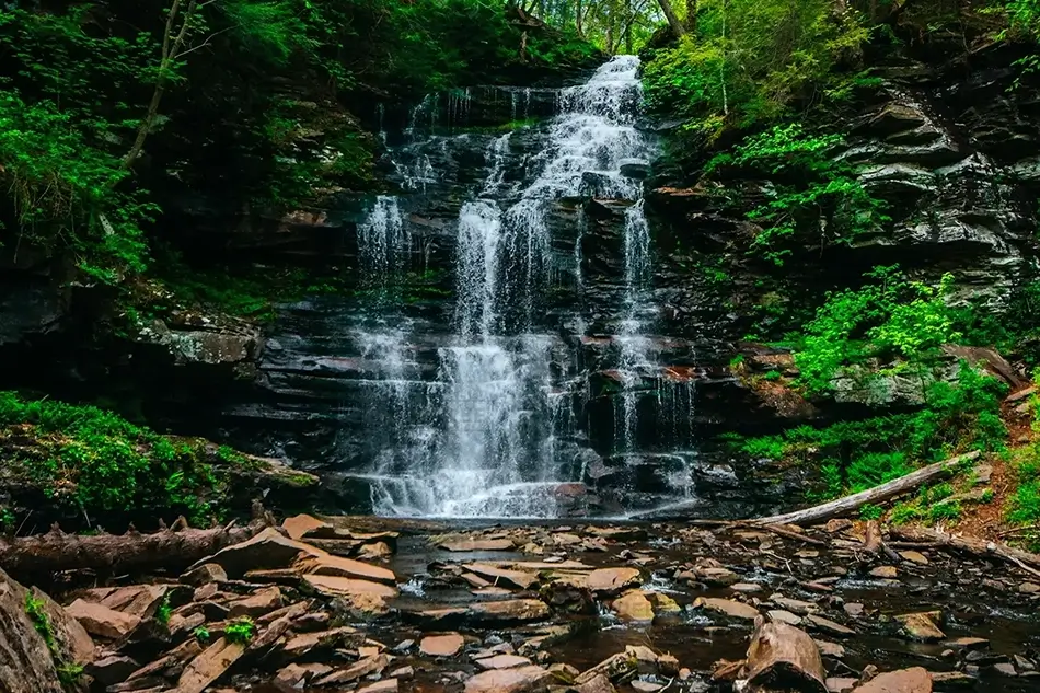 Ricketts Glen State Park Autumn Cascade, Benton, Pennsylvania · United States
