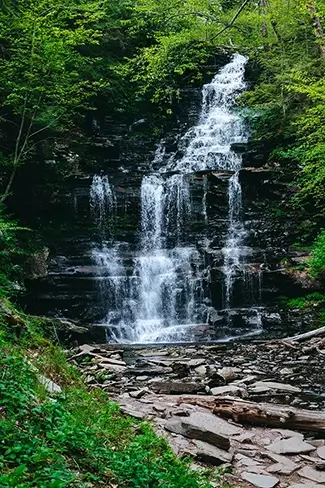 Ricketts Glen State Park Majestic Ganoga Falls, Benton, Pennsylvania