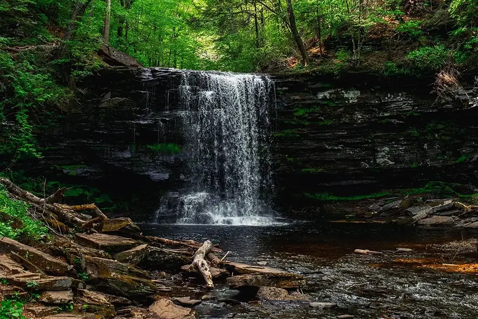 Ricketts Glen State Park Hidden Falls, Benton, Pennsylvania · United States