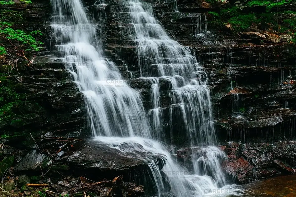 Ricketts Glen State Park Flowing Falls, Benton, Pennsylvania · United States