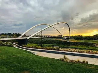 Riverfront City Park Sunset Bridge, Salem, Oregon