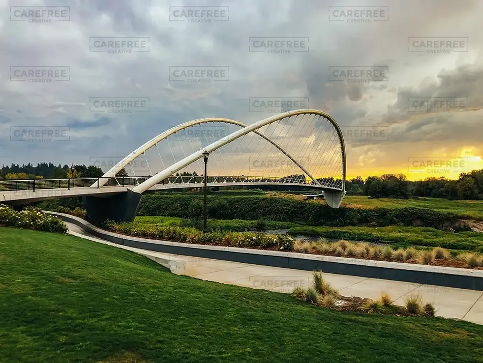 Riverfront City Park Sunset Bridge, Salem, Oregon · United States
