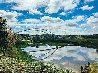 Riverfront City Park Mirrored Waters, Salem, Oregon