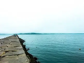 Rockland Breakwater Lighthouse Foggy Breakwater, Rockland, Maine