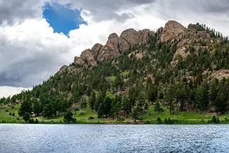 Rocky Mountain National Park Serene Lake and Mountains, Estes Park, Colorado