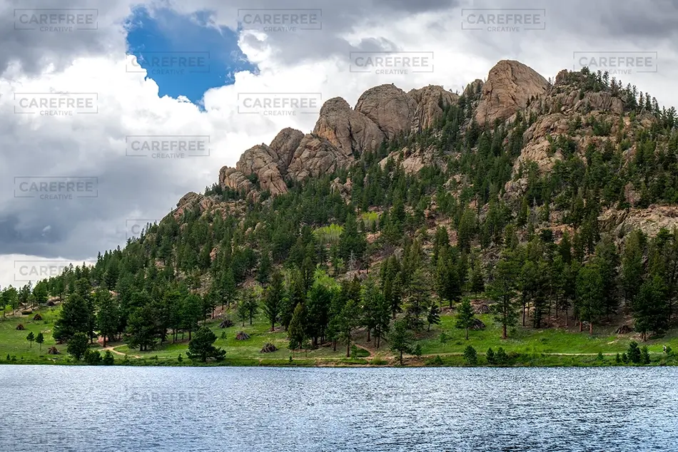 Rocky Mountain National Park Serene Lake and Mountains, Estes Park, Colorado · United States