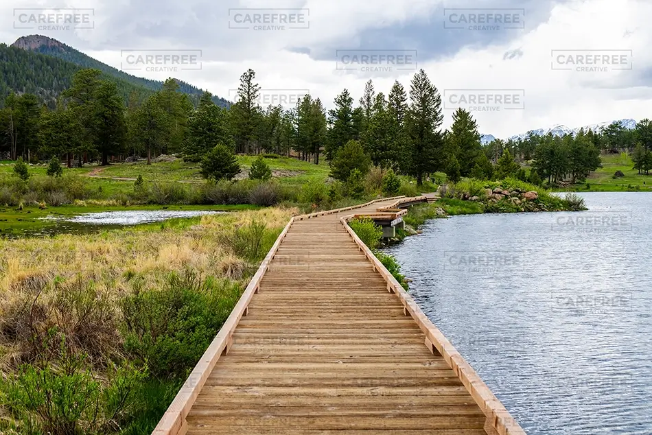 Rocky Mountain National Park Wooden Boardwalk, Estes Park, Colorado · United States