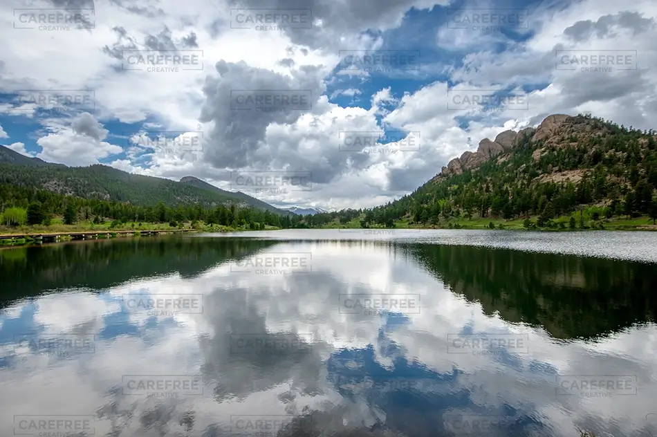 Rocky Mountain National Park Reflections on Water, Estes Park, Colorado · United States