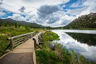 Rocky Mountain National Park Scenic Lakeside Pathway