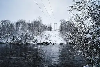 Wintry Mist Over Saco River, Saco, Maine