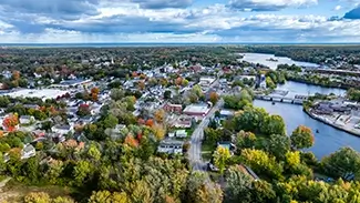 Saco Aerial View of Colorful Landscape, Saco, Maine