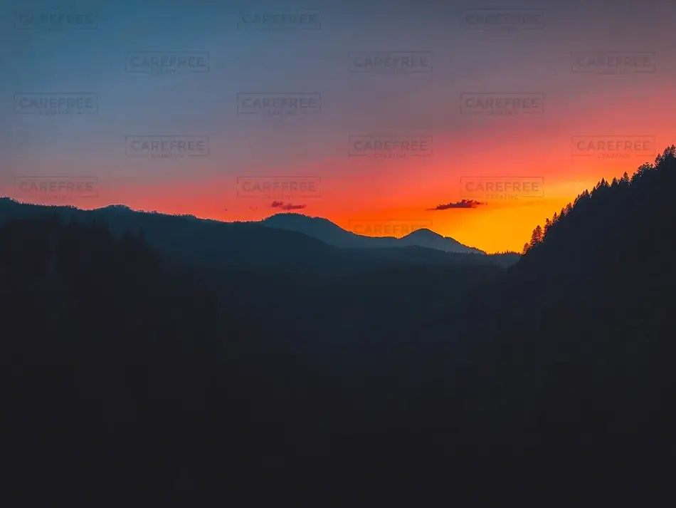Salt Creek Falls Twilight Vista, Oakridge, Oregon · United States